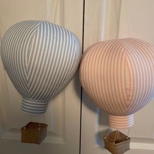 Hot air balloons for nursery decor used 1 time for baby shower